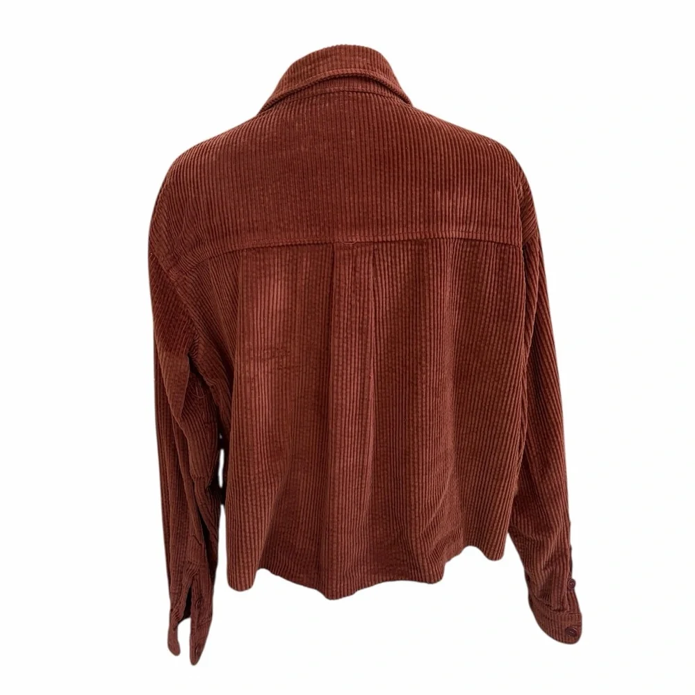 CP Shades X Free People Rust Corduroy Button up‎ cropped